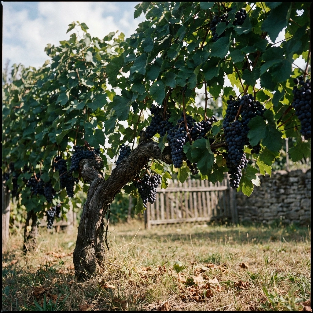 How to Get More Grapes: 7 Proven Ways to Increase Yield 5 A mature grapevine heavy with dark ripening clusters in a cold-climate home vineyard